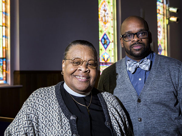 Photo of Bishop Aretha Morton and her son Reverend Donald Morton courtesy Kyle Grantham/The News Journal